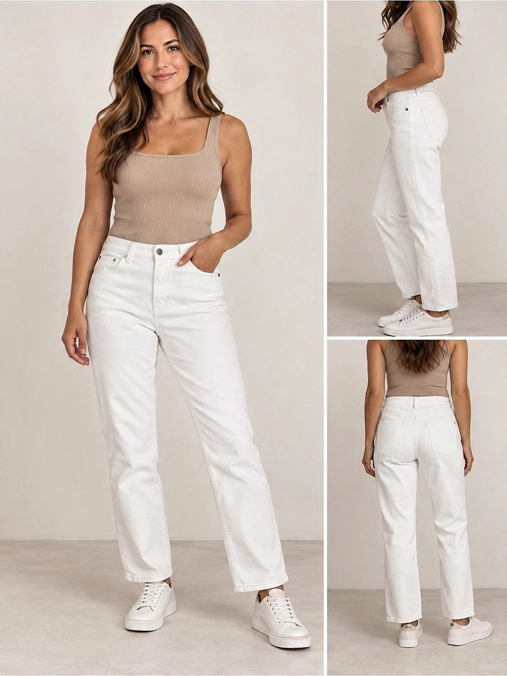 BlankNYC High-Rise Straight Leg Pant Jeans White Waist 12/32